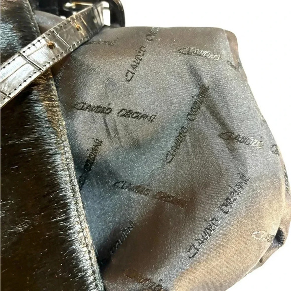 Claudio Orciani pony skin and leather shoulder handbag - Picture 6 of 11